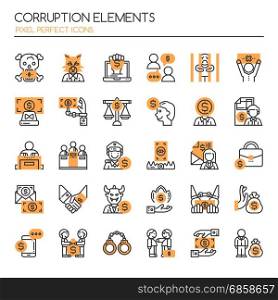 Corruption Elements , Thin Line and Pixel Perfect Icons