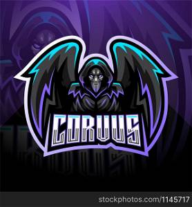 Corvus esport mascot logo design