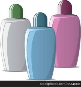 Cosmetic bottles vector image