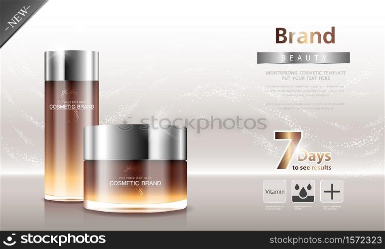 cosmetic cream and body lotion poster premium skin care products.