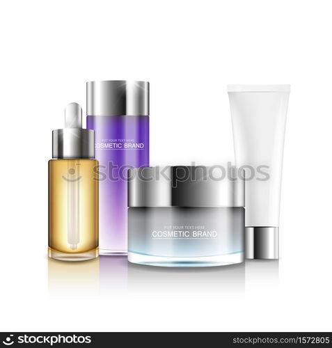 cosmetic cream and body lotion poster premium skin care products.