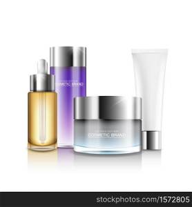 cosmetic cream and body lotion poster premium skin care products.