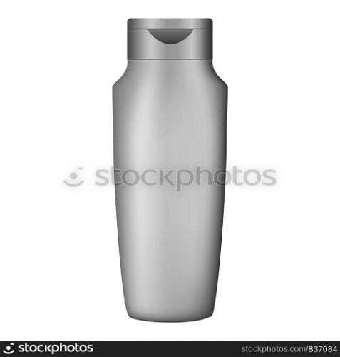 Cosmetic cream bottle mockup. Realistic illustration of cosmetic cream bottle vector mockup for web design isolated on white background. Cosmetic cream bottle mockup, realistic style
