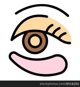 Cosmetic eye patch icon outline vector. Gel under. Mask beauty color flat. Cosmetic eye patch icon vector flat