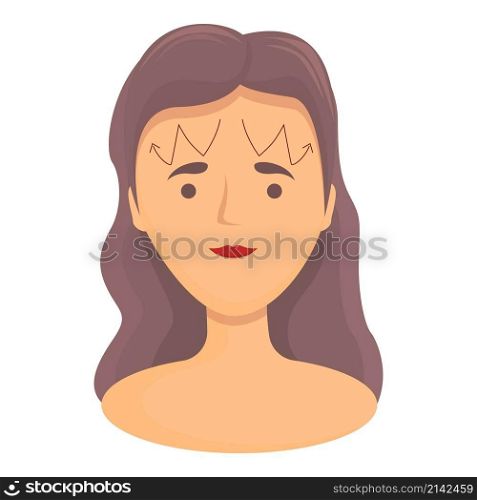 Cosmetic face massage icon cartoon vector. Facial skin. Woman beauty. Cosmetic face massage icon cartoon vector. Facial skin