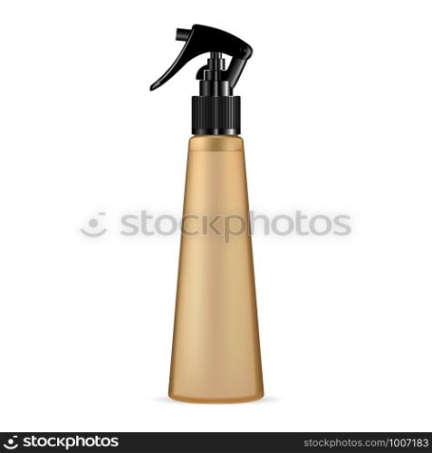 Cosmetic spray bottle mockup. Realistic 3d container template for different skin or hair care products. . Cosmetic spray bottle mockup. Realistic container