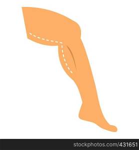 Cosmetic surgery, leg correction icon flat isolated on white background vector illustration. Cosmetic surgery, leg correction icon isolated