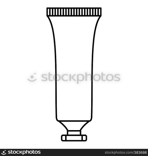 Cosmetic tube icon. Outline illustration of cosmetic tube vector icon for web. Cosmetic tube icon, outline style