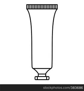 Cosmetic tube icon. Outline illustration of cosmetic tube vector icon for web. Cosmetic tube icon, outline style