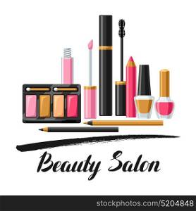Cosmetics for skincare and makeup. Background for catalog or advertising. Cosmetics for skincare and makeup. Background for catalog or advertising.