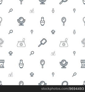 Cosmetics icons pattern seamless white background Vector Image