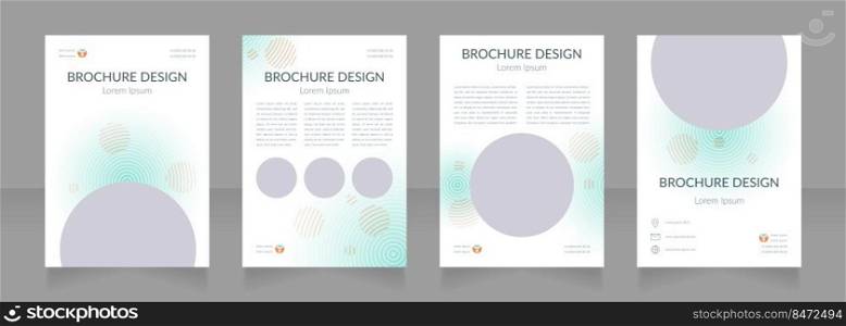 Cosmetics of natural ingredients blank brochure design. Template set with copy space for text. Premade corporate reports collection. Editable 4 paper pages. Lato Regular, Light fonts used. Cosmetics of natural ingredients blank brochure design