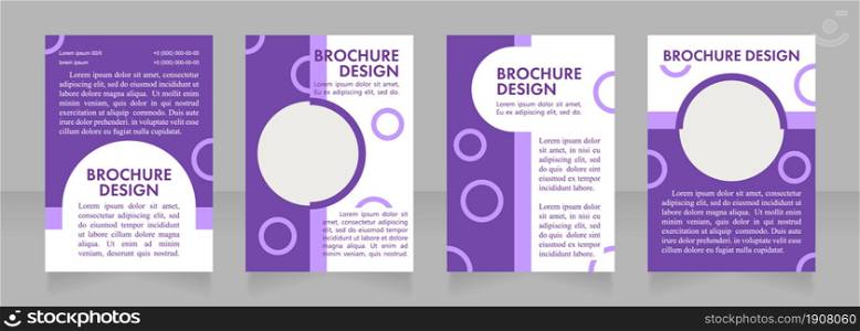 Cosmetology service advertisement blank brochure layout design. Vertical poster template set with empty copy space for text. Premade corporate reports collection. Editable flyer paper pages. Cosmetology service advertisement blank brochure layout design