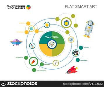 Cosmonautics concept process chart. Business data. Development, exploring, diagram. Concept for infographic, templates, presentation. Can be used for topics like science, astronomy, research.
