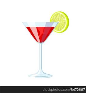 cosmopolitan cocktail cartoon. drink martini, cosmo red vodka, cranberry bar glass cosmopolitan cocktail vector illustration. cosmopolitan cocktail cartoon vector illustration