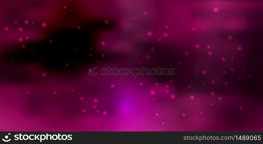 Cosmos background with galaxy, space, nebula and shining stars. Dark purple and pink decorative abstract design for wallpapers. Vector illustration