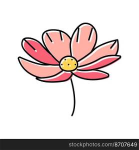 cosmos flower spring color icon vector. cosmos flower spring sign. isolated symbol illustration. cosmos flower spring color icon vector illustration