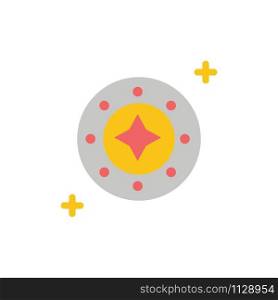 Cosmos, Galaxy, Shine, Space, Star, Universe Flat Color Icon. Vector icon banner Template