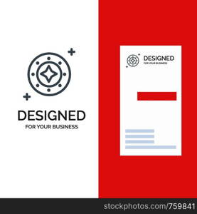 Cosmos, Galaxy, Shine, Space, Star, Universe Grey Logo Design and Business Card Template