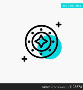 Cosmos, Galaxy, Shine, Space, Star, Universe turquoise highlight circle point Vector icon