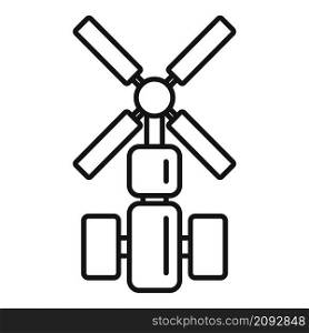 Cosmos space station icon outline vector. Spacecraft ship. International space station. Cosmos space station icon outline vector. Spacecraft ship