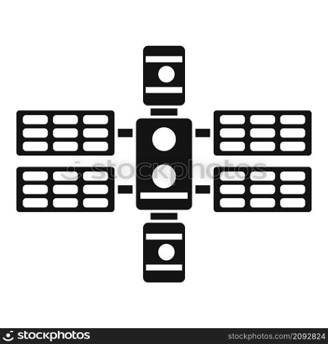 Cosmos space station icon simple vector. Spacecraft ship. International space station. Cosmos space station icon simple vector. Spacecraft ship