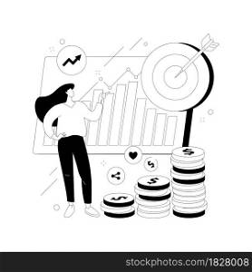 Cost per acquisition abstract concept vector illustration. CPA model, cost per conversion, online advertising pricing model, marketing metric measurement, online digital campaign abstract metaphor.. Cost per acquisition abstract concept vector illustration.