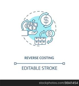 Cost reduction concept icon. Cost reduction strategies idea thin line illustration. Company budget optimization. Profit increase. Vector isolated outline RGB color drawing. Editable stroke. Cost reduction concept icon