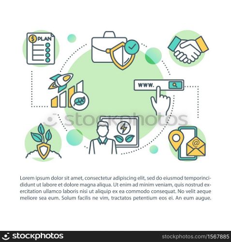 Cost savings concept icon with text. Expenditure financial plan. Ecological enterprise. PPT page vector template. Brochure, magazine, booklet design element with linear illustrations. Cost savings concept icon with text. PPT page vector template