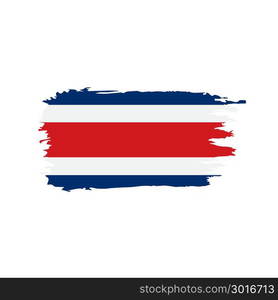 Costa Rica flag, vector illustration. Costa Rica flag, vector illustration on a white background