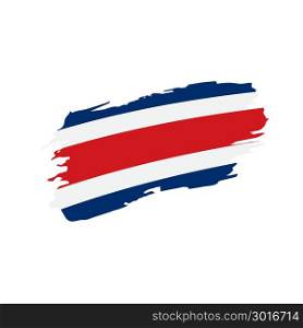 Costa Rica flag, vector illustration. Costa Rica flag, vector illustration on a white background