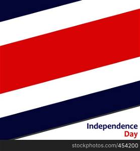 Costa Rica independence day with flag vector illustration for web. Costa Rica independence day