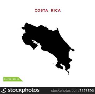 Costa rica map icon vector logo template