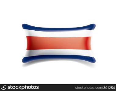 Costa Rica national flag, vector illustration on a white background. Costa Rica flag, vector illustration on a white background