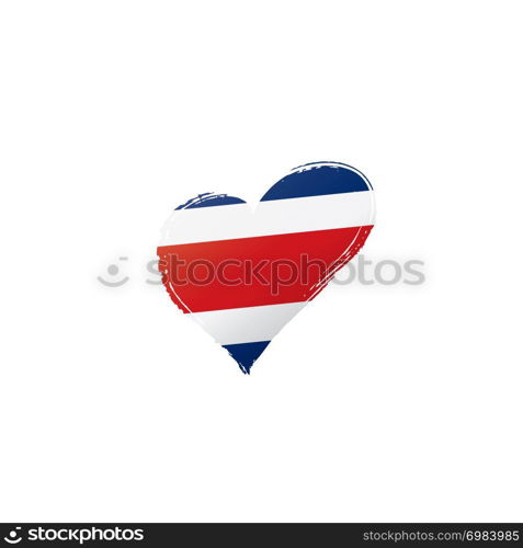 Costa Rica national flag, vector illustration on a white background. Costa Rica flag, vector illustration on a white background