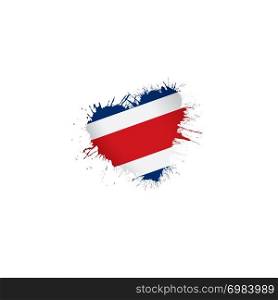 Costa Rica national flag, vector illustration on a white background. Costa Rica flag, vector illustration on a white background