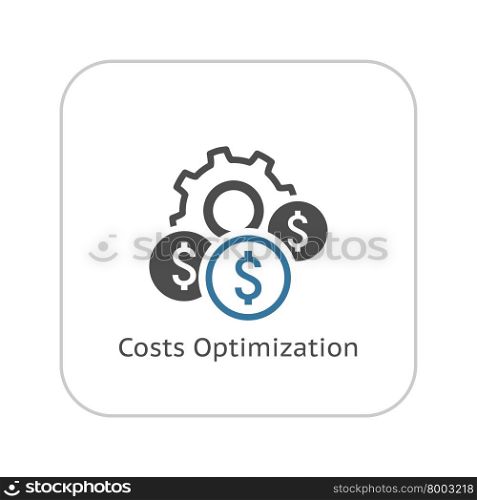Costs Optimization Icon. Flat Design.. Costs Optimization Icon. Business and Finance. Isolated Illustration.