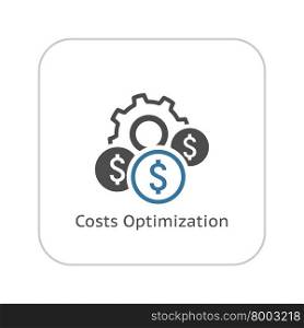 Costs Optimization Icon. Flat Design.. Costs Optimization Icon. Business and Finance. Isolated Illustration.