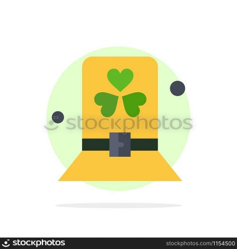 Costume, Day, Green, Hat, Patrick Abstract Circle Background Flat color Icon