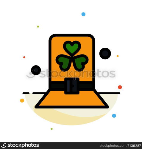 Costume, Day, Green, Hat, Patrick Abstract Flat Color Icon Template