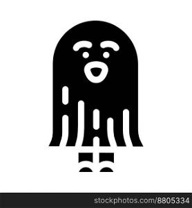 costume ghost glyph icon vector. costume ghost sign. isolated symbol illustration. costume ghost glyph icon vector illustration