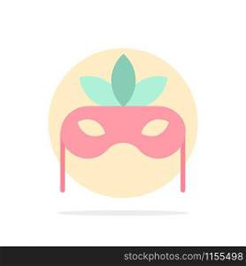 Costume, Mask, Masquerade Abstract Circle Background Flat color Icon