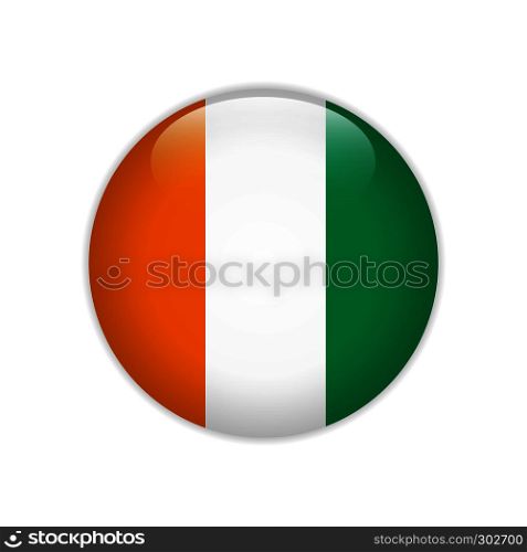 Cote d'Ivoire flag on button