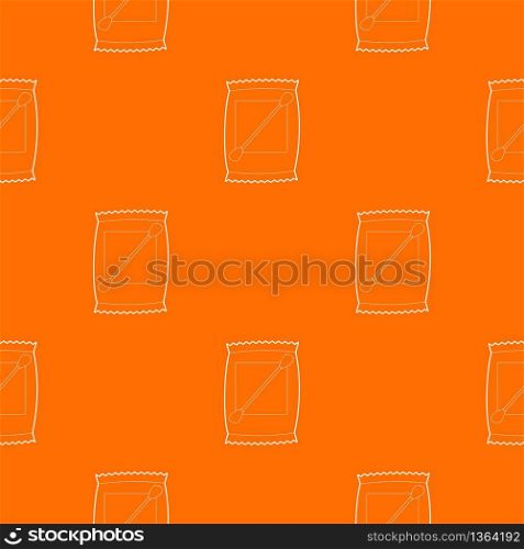 Cotton bud pattern vector orange for any web design best. Cotton bud pattern vector orange