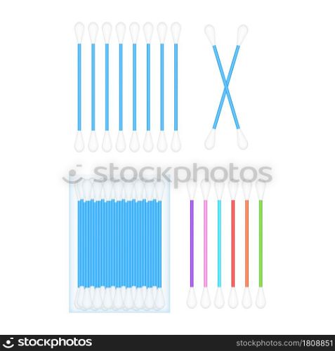 Cotton buds, great design for any purposes. Health care. Vector stock illustration. Cotton buds, great design for any purposes. Health care. Vector stock illustration.