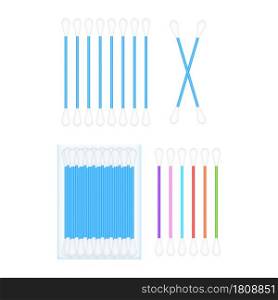 Cotton buds, great design for any purposes. Health care. Vector stock illustration. Cotton buds, great design for any purposes. Health care. Vector stock illustration.