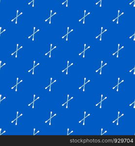 Cotton buds pattern repeat seamless in blue color for any design. Vector geometric illustration. Cotton buds pattern seamless blue