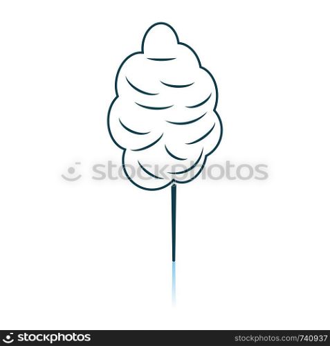Cotton Candy Icon. Shadow Reflection Design. Vector Illustration.