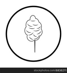 Cotton candy icon. Thin circle design. Vector illustration.