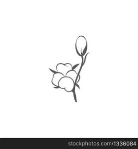 Cotton flower vector icon template symbol nature